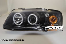 SW-CCFL Angel Eye Scheinwerfer Audi A3 8L 96-00 CCFL Standlichtringe Black