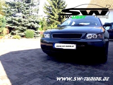 SW-CCFL Angel Eye Scheinwerfer Audi A3 8L 96-00 CCFL Standlichtringe Black