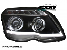 SW-LTube Scheinwerfer fr Mercedes GLK X204 08-12 LED Lighttube-Standlicht / Blinker black