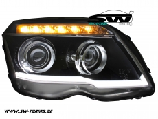 SW-LTube Scheinwerfer fr Mercedes GLK X204 08-12 LED Lighttube-Standlicht / Blinker black