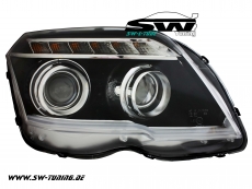 SW-LTube Scheinwerfer fr Mercedes GLK X204 08-12 LED Lighttube-Standlicht / Blinker black