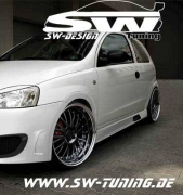 Opel Corsa C 00-06 Seitenschweller SW-Look 3Trer mit Materialgutachten