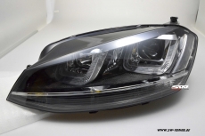 SW-DRLtube Scheinwerfer VW Golf VII 12-15 LED TFL R87 Chrome-Line black