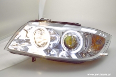 SW-CCFL Angel Eye Scheinwerfer BMW 3er E90/91 05-13 CCFL-Standlichtringe chrom