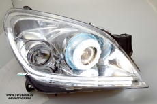 SW Angel Eye Scheinwerfer Opel Astra H 04-11 LED-Ring LED Lighttube chrom