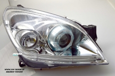 SW Angel Eye Scheinwerfer Opel Astra H 04-11 LED-Ring LED Lighttube chrom