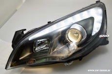 SW-DRL Scheinwerfer Opel Astra J 09-12 5Trer LED Tagfahrlicht R87 black