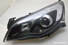 SW-DRL Scheinwerfer Opel Astra J 09-12 5Trer LED Tagfahrlicht R87 black