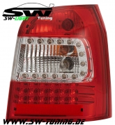 SW-Light LED Rckleuchten Audi A4 B5 Avant/Kombi 95-01 red/crystal