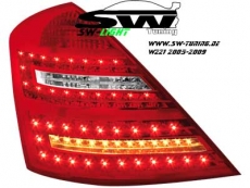 SW-Light LED Rckleuchten Mercedes S-Klasse W221 05-09 red/clear