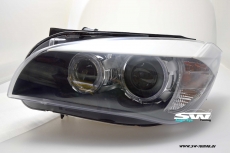 Angel Eye Scheinwerfer fr BMW X1 E84 09-12 High LED Standlichtringe black