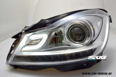 SW-Ltube Scheinwerfer fr Mercedes C-Klasse S204/W204 Facelift 11-15 Lighttube chrome