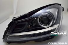 SW-Ltube Scheinwerfer fr Mercedes C-Klasse S204/W204 Facelift 11-15 Lighttube black