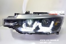 SWDRLtube Angel Eye headlights BMW 3 Series F30 / F31 12-15 LED U-Lighttube DRL black
