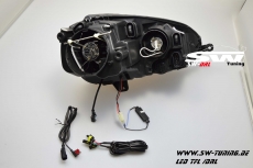 SW-DRL Scheinwerfer fr VW Golf V 2003-2009 LED Tagfahrlicht R87 black