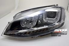 SWDRLtube Scheinwerfer VW Golf 7 12-16 LED Blinker / U-TFL R87 Chrom-Line black
