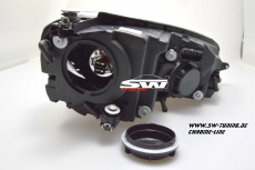 SWDRLtube Scheinwerfer VW Golf 7 12-16 LED Blinker / U-TFL R87 Chrom-Line black