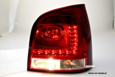 LED taillights for VW Polo 9N3 Facelift 05-09 red/crystal