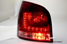 LED taillights for VW Polo 9N3 Facelift 05-09 red/crystal