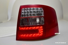 SW-Light LED Rckleuchten fr Audi A6 Avant 4B 97-05 red/crystal LED Blinker