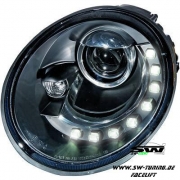 SW-Light Scheinwerfer fr VW NEW Beetle 9C 05-11 Facelift LED Standlicht black