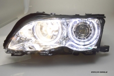 Angel Eye Scheinwerfer BMW 3er E46 Limo LCI 01-05 High LED Standlichtringe chrom