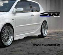 Seitenschweller SW-Look fr Toyota Corolla 01-04 Typ E12 3Trer mit Materialgutachten