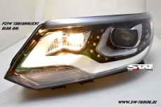 SWDRL Scheinwerfer fr VW Tiguan 5N GP 11-15 Facelift LED Standlicht + TFL(Birne) black