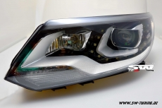 SWDRL Scheinwerfer fr VW Tiguan 5N GP 11-15 Facelift LED Standlicht + TFL(Birne) black