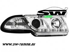 SW-Light headlights Opel Astra F 91-94 LED TFL-Optik chrome