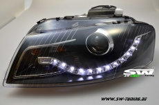SW-Light Scheinwerfer AUDI A3 8P 2003-2008 LED Standlicht black
