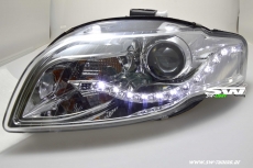 SW-Light Scheinwerfer AUDI A4 B7 & Cabrio 8H 04-08 LED-Standlicht chrome