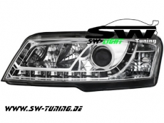 SW-Light Scheinwerfer Fiat Stilo 01-08 LED Tagfahrlicht-Optik chr