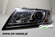 SW-Light headlights Skoda Octavia 1Z II 04-09 LED positionlight chrome