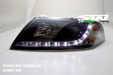 SW-Light headlights Skoda OctaviaII 04-09 LED positionslight HID black