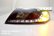SW-Light headlights Skoda OctaviaII 04-09 LED positionslight HID black