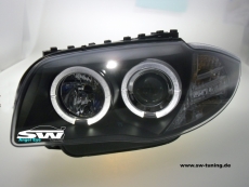 Angel Eye Scheinwerfer BMW 1er E87/E81 Standlichtringe black