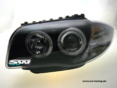 Angel Eye Scheinwerfer BMW 1er E87/E81 Standlichtringe black