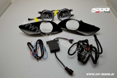 LED Tagfahrlicht fr Toyota Yaris II XP9 Facelift 09-11 chrome + Blende