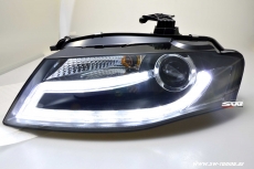 SWDRL Scheinwerfer AUDI A4 B8 Typ 8K 08-11 LED-TFL R87 black