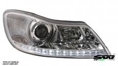 SW-Light headlights Skoda Octavia II 1Z Facelift 09-13 LED positionlight chrome