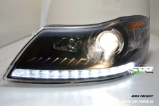 SW-Light headlights Skoda Octavia II 1Z Facelift 09-13 LED positionlight black