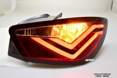 SWCELIS LED Rckleuchten fr Seat Ibiza 6J 3Trer 08-14 Lightbar red/smoke