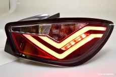 SWCELIS LED Rckleuchten fr Seat Ibiza 6J 3Trer 08-14 Lightbar black Clear