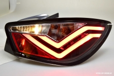 SWCELIS LED Rckleuchten fr Seat Ibiza 6J 3Trer 08-14 Lightbar black Clear