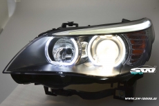 Angel Eye Scheinwerfer fr 5er BMW E60 E61 03-10 High LED Standlichtringe Black