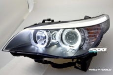 Angel Eye Scheinwerfer fr 5er BMW E60 E61 03-10 High LED Standlichtringe Black