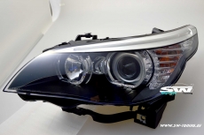 Angel Eye Scheinwerfer fr 5er BMW E60 E61 03-10 High LED Standlichtringe Black