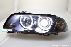 Angel Eye Scheinwerfer 3er BMW E46 Lim/Touring 98-01 High LED Standlichtringe black