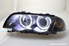 Angel Eye Scheinwerfer 3er BMW E46 Lim/Touring 98-01 High LED Standlichtringe black